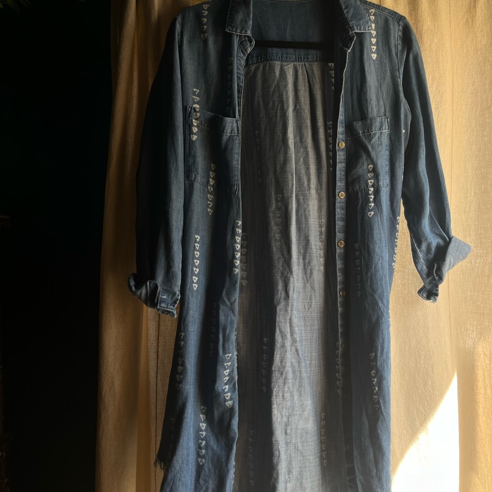 Cloth & Stone Indigo Shirt Dress